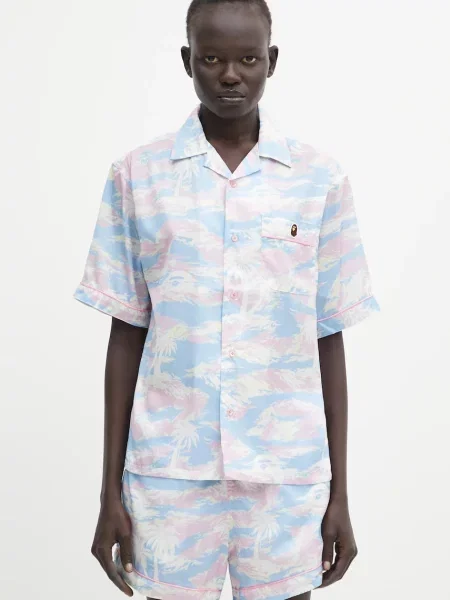 A Bathing Ape cămașă Palm Tree Camo cu guler clasic regular