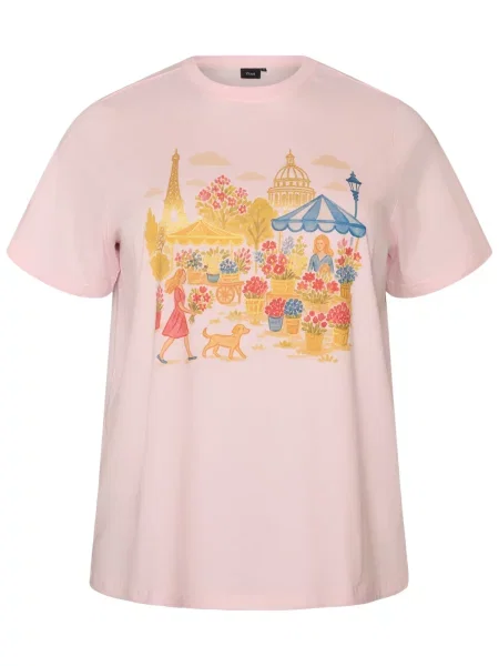 Zizzi Tricou Velin gențiană / galben curry / oliv / roz pastel albastru