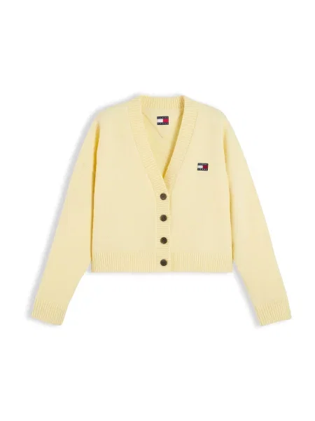 Tommy Jeans Geacă tricotată deschis galben