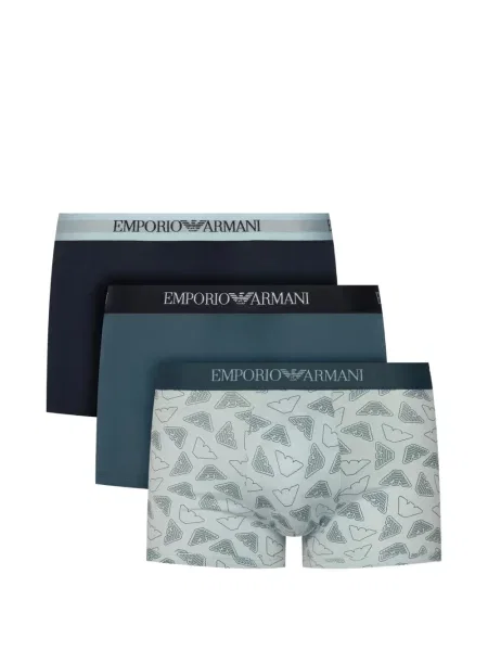 Boxeri Emporio Armani cu autograf albastru