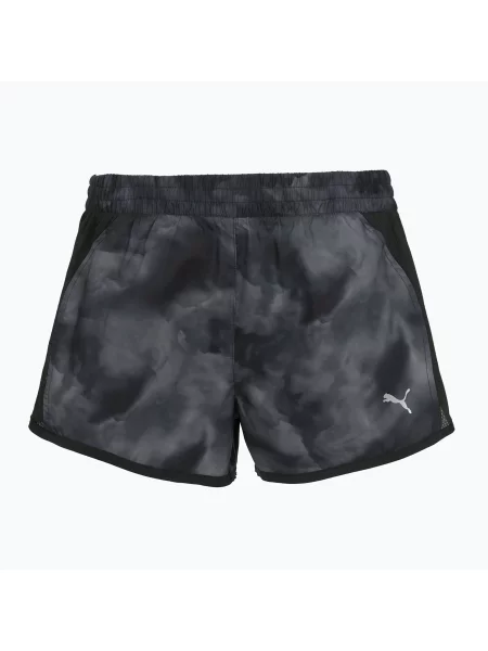 Pantaloni scurți de alergare pentru femei PUMA Run Favorite AOP Velocity 3" black/grey negru