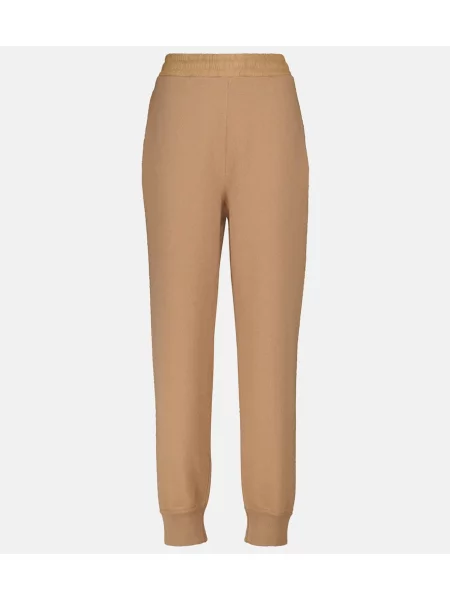 Volnene športne hlače Moncler bež