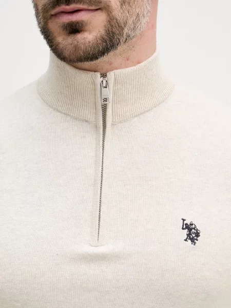 U.S. Polo Assn. Светр COTTON ZIP NECK