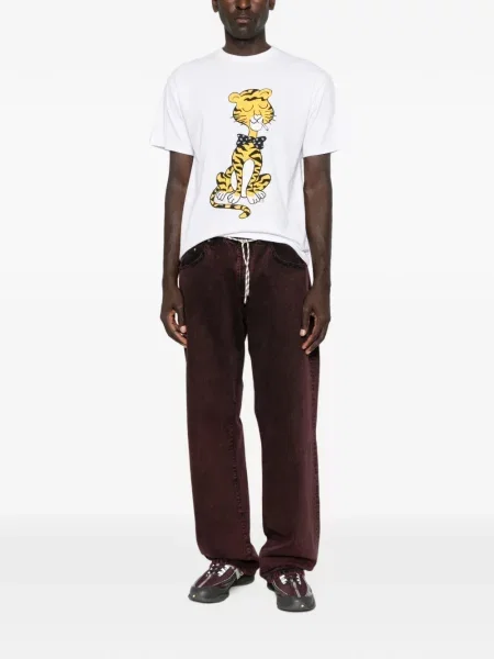 Tricou Aries cu dungi de tigru alb