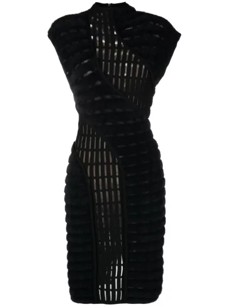Rochie midi Genny până la genunchi de costum negru