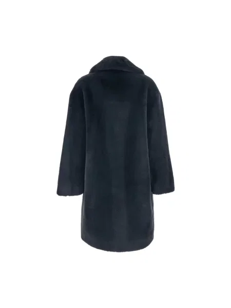 STAND STUDIO Płaszcze Kobieta M Sztuczne futro Faux Fur Coat szary