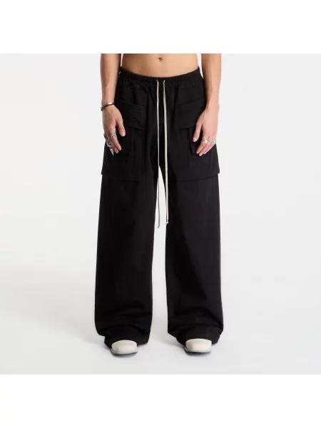 Pantaloni Rick Owens DRKSHDW Creatch Wide Cargo Drawstring Pants Black S negru