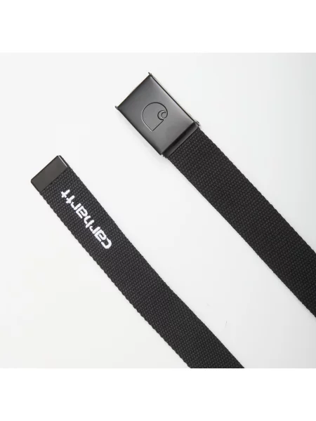 Ζώνη Carhartt WIP C-Logo Belt Tonal μαύρο