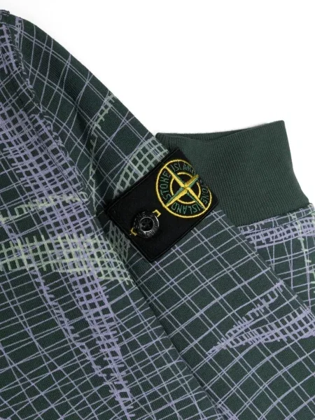 Bluza nierozpinana dziecięca Stone Island zielona