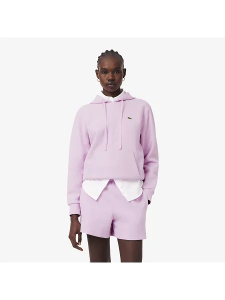 Lacoste Bluza Z Kapturem Z Piki różowa