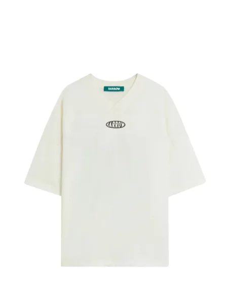 Tricou Barrow cu decolteu în V alb