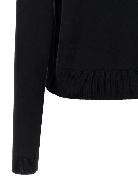 Pulover Moschino cu decolteu rotund teddy negru