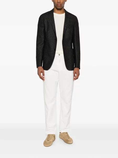 Pantaloni Eleventy alb
