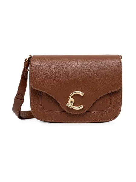 Coccinelle torebka crossbody skórzana brązowa