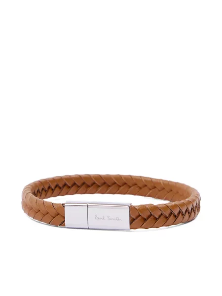 Brăţară Paul Smith din piele țesută maro