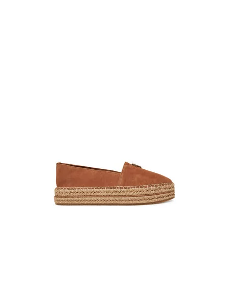 Tommy Hilfiger Espadrilky Suede Platform Espadrille hnědá