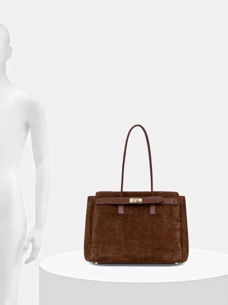 Замшевая сумка Answear.lab коричневая