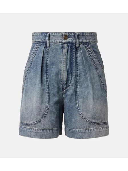 Pantaloni scurți din denim Marant Etoile albastru