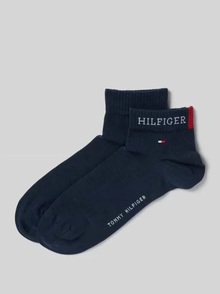 Skarpety z detalem z logo w zestawie 2 szt. Tommy Hilfiger granatowe