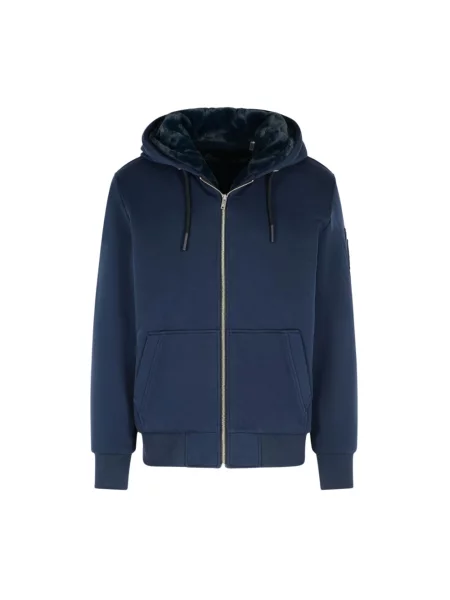 Bluza z kapturem Moose Knuckles klasyczna niebieska
