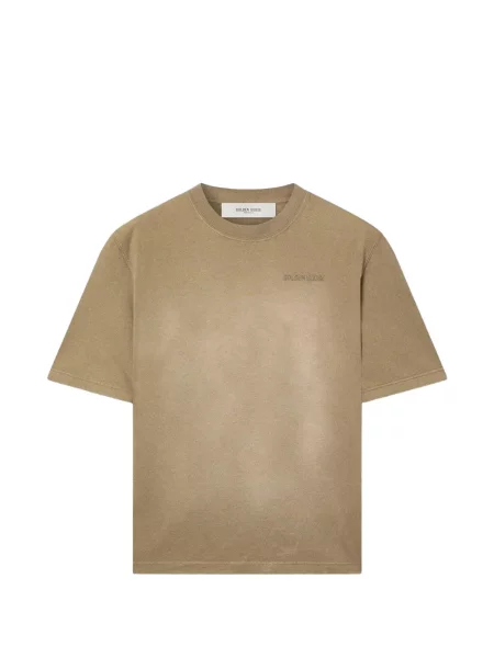 Tricou Golden Goose cu decolteu rotund auriu
