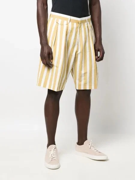 Szorty Paul Smith w paski z nadrukiem żółte