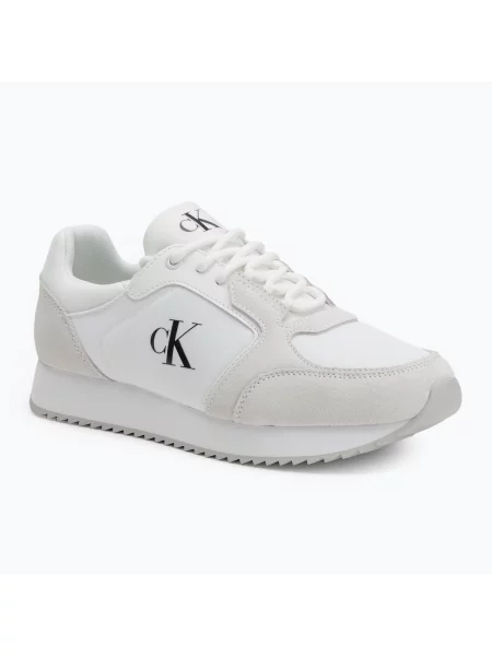 Calvin Klein Jeans Sneakersy Retro Runner Sock Lace Up Ny-Su bílá