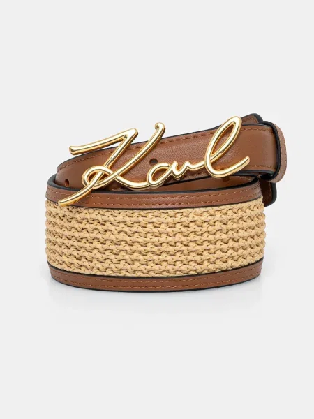 Karl Lagerfeld remen za žene od imitacije kože K/SIGNATURE bež