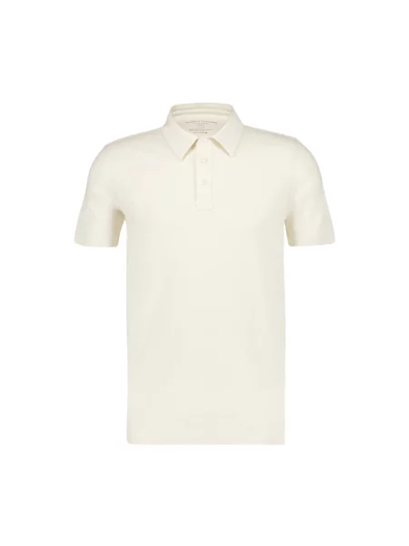 Krótka koszulka polo Majestic Filatures beżowa