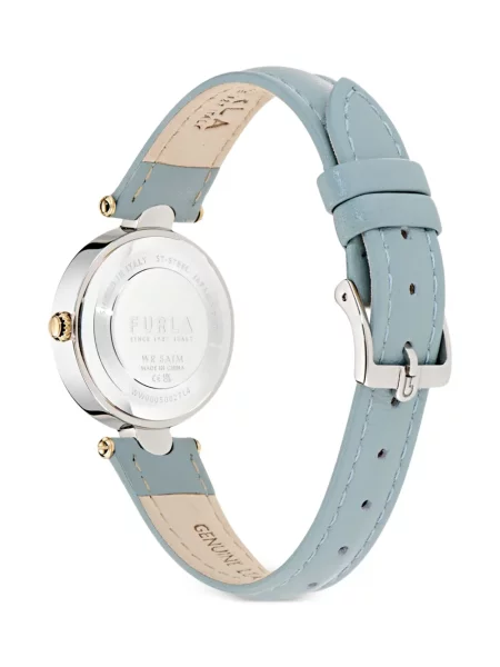 Ceas Furla din piele cu bretele albastru