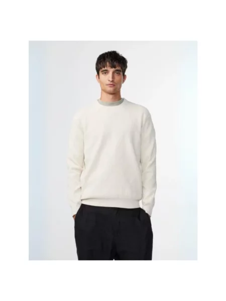 Sweter Nn07 z okrągłym dekoltem beżowy