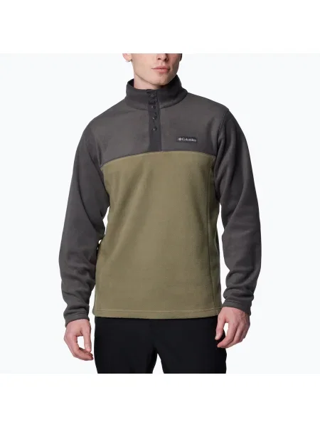 Мъжки суитшърт Steens Mountain Half Snap Stone Green / Shark на Columbia зелено