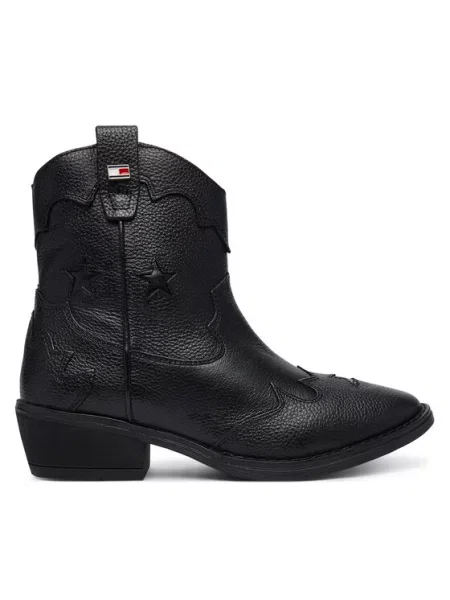 Tommy Hilfiger Cizme și botine cowboy negru