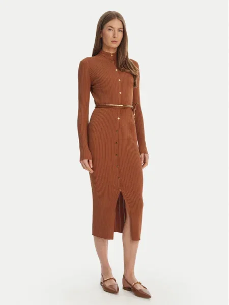 Elisabetta Franchi Kötött ruha barna