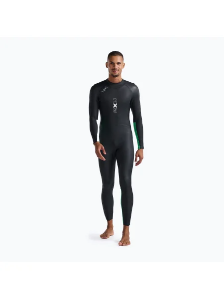 Costum de triatlon pentru bărbați Propel Openwater black/bright green negru