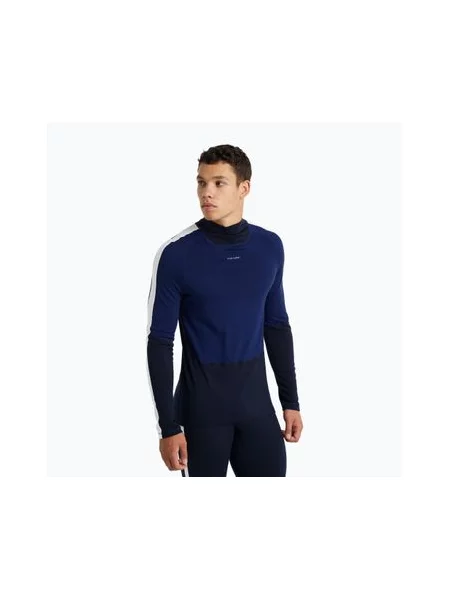 Термокофта icebreaker Oasis Sonebula High Neck navy/royal navy/snow/cb темно-синя