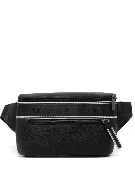 Curea Armani Exchange cu autograf negru
