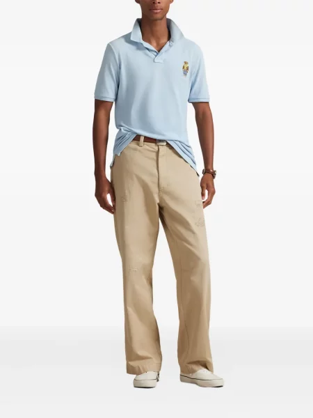 Ριγέ δερμάτινος κάλτσες Polo Ralph Lauren με κορδόνι μαύρο