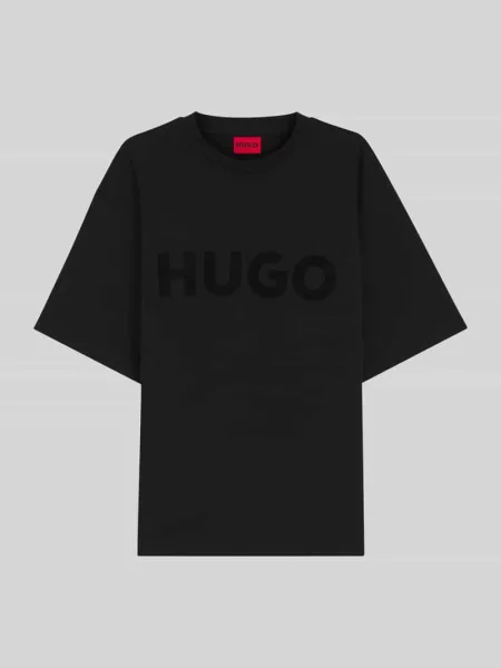 HUGO T-Shirt Dinkee Oversize czarny