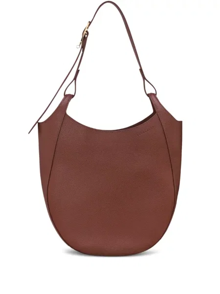Geanta de piele Longchamp din piele maro