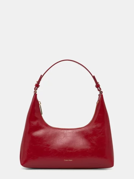 Calvin Klein Geantă Foil Logo Glossy Conv Shoulder B Vișiniu roșu