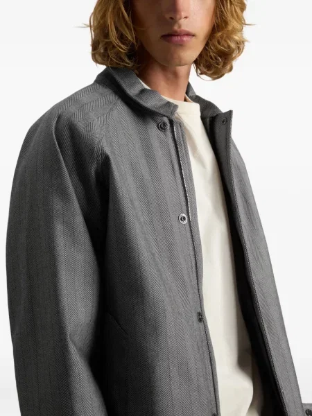 Geacă Woolrich cu model herringbone gri