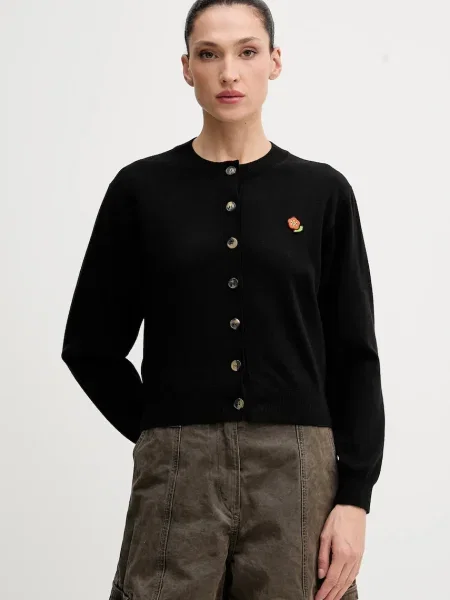 Вълнена жилетка Kenzo Pop черно