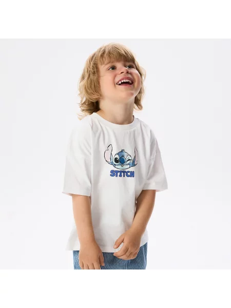 Reserved tričko Lilo a Stitch krémová