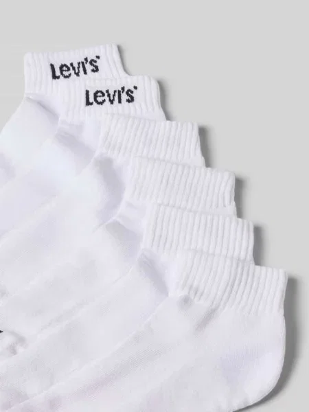 Skarpety z mieszanka bawełny w zestaw 6 par Levi's białe