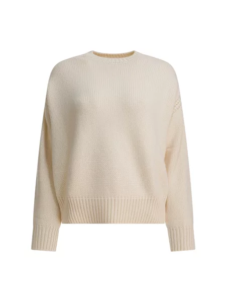 Dzianinowy sweter Sa Su Phi biały