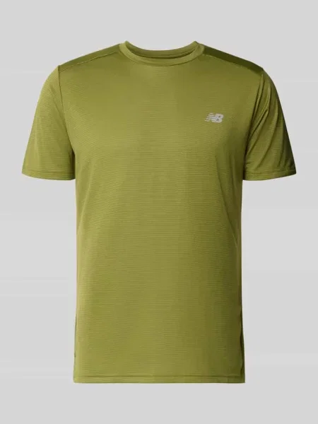 T-shirt z nadrukiem z logo model ESSENTIAL' New Balance zielona