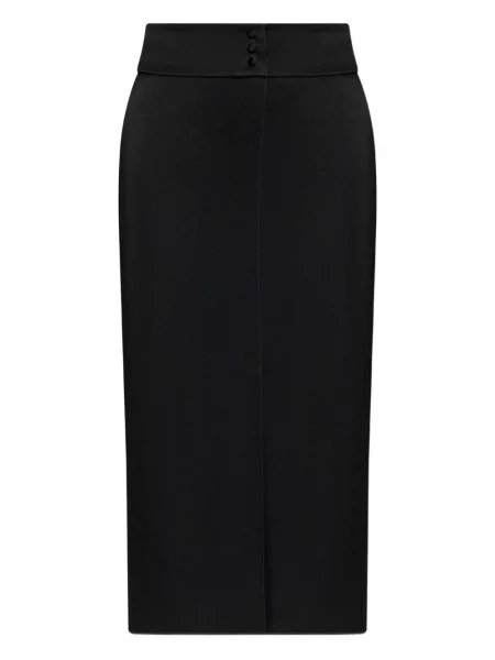 Fustă midi Forte_forte până la genunchi negru