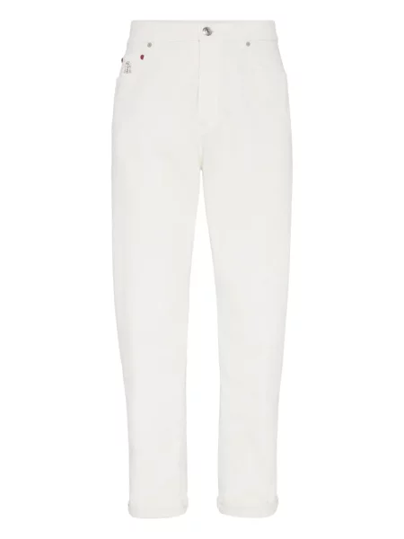 Džíny Brunello Cucinelli bílé