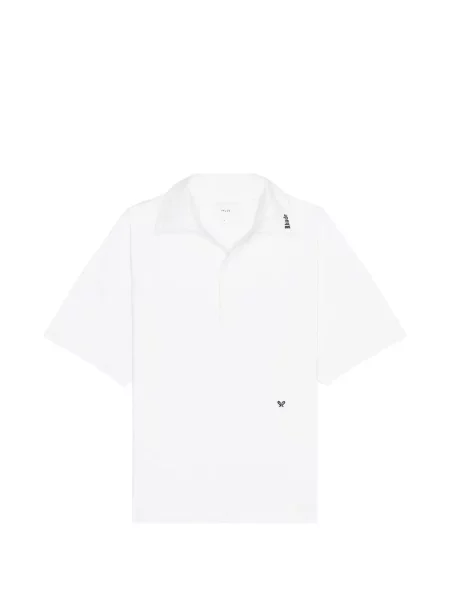 Tricou polo Rhude cu autograf alb